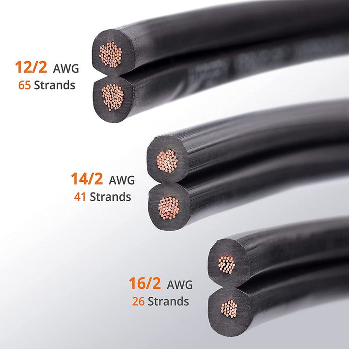 Outdoor Landscape Lighting LED 12V Low Voltage 12/2 Copper Low Voltage Landscape Lighting Wire – Direct Burial Cable for Outdoor Path, Spot & Garden Lights